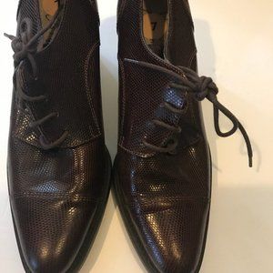 joan helpern vintage leather laced dress shoes made in italy size 7 1/2